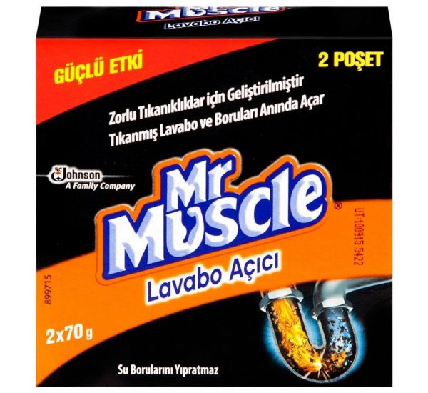 Mr Muscle Lavabo Açıcı Toz 70 gr. 2 li Paket